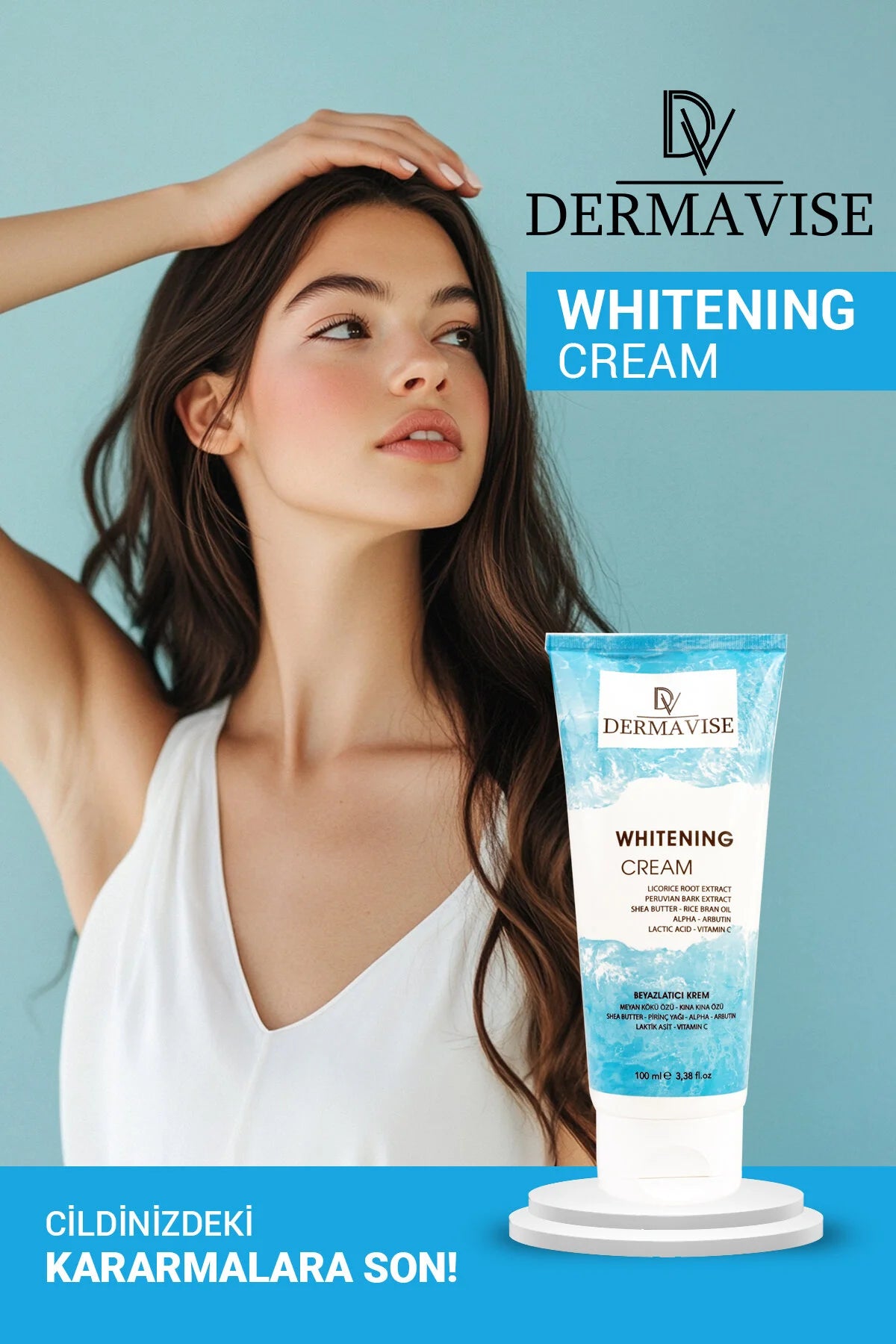 Dermavise Whitening Cream 100ml | Verhelderende Crème met Alpha Arbutin & Vitamine C