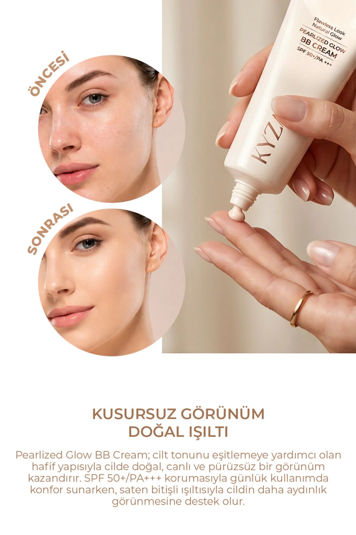 KYZA Pearlized Glow BB Cream SPF50+ PA+++ Light 30ml | Hydraterende BB Cream met Zonbescherming