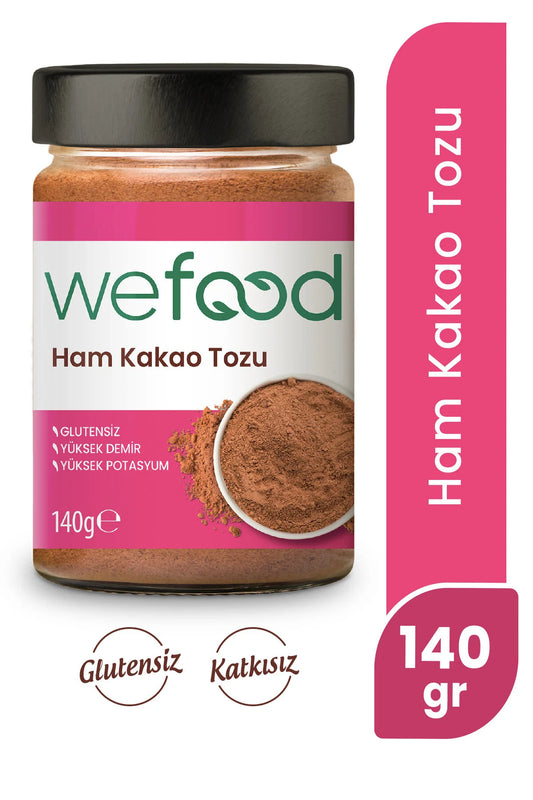 Wefood Ham Cacaopoeder – 100% Pure Cacao – Vetgereduceerd – Glutenvrij – Rijk aan Vezels & Eiwitten – 140 g