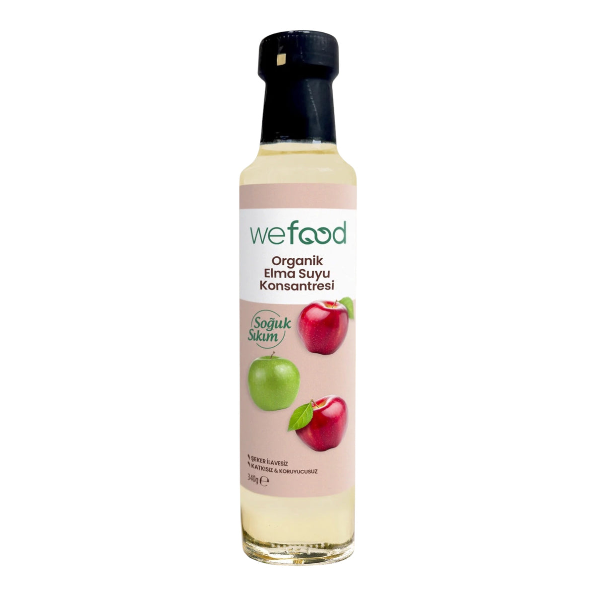 Wefood Biologisch Appelsapconcentraat – 100% Appel – Koudgeperst – Zonder Toegevoegde Suiker – Zonder Additieven & Conserveringsmiddelen – 340 g