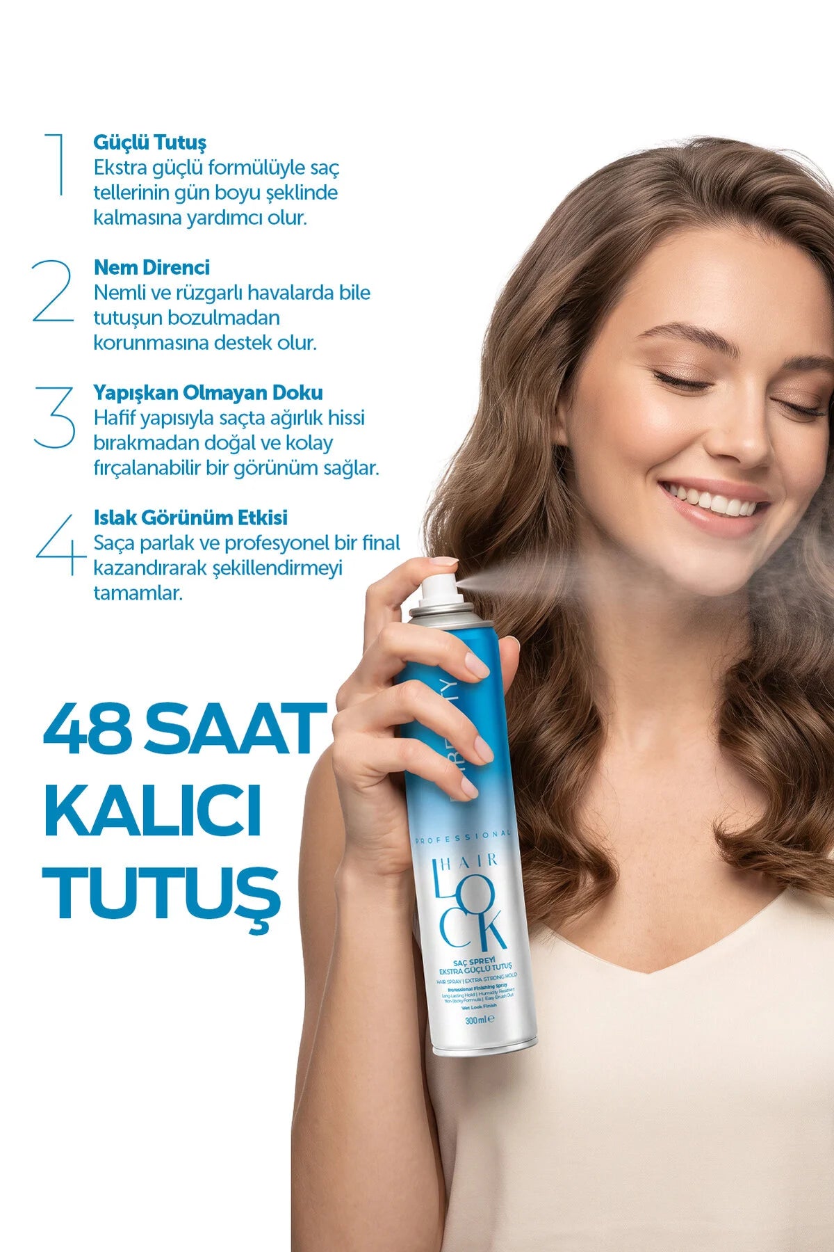 Embeauty Professional Hair Lock Haarspray – Extra Sterke Hold – Wet Look – Vochtbestendig – 300 ml