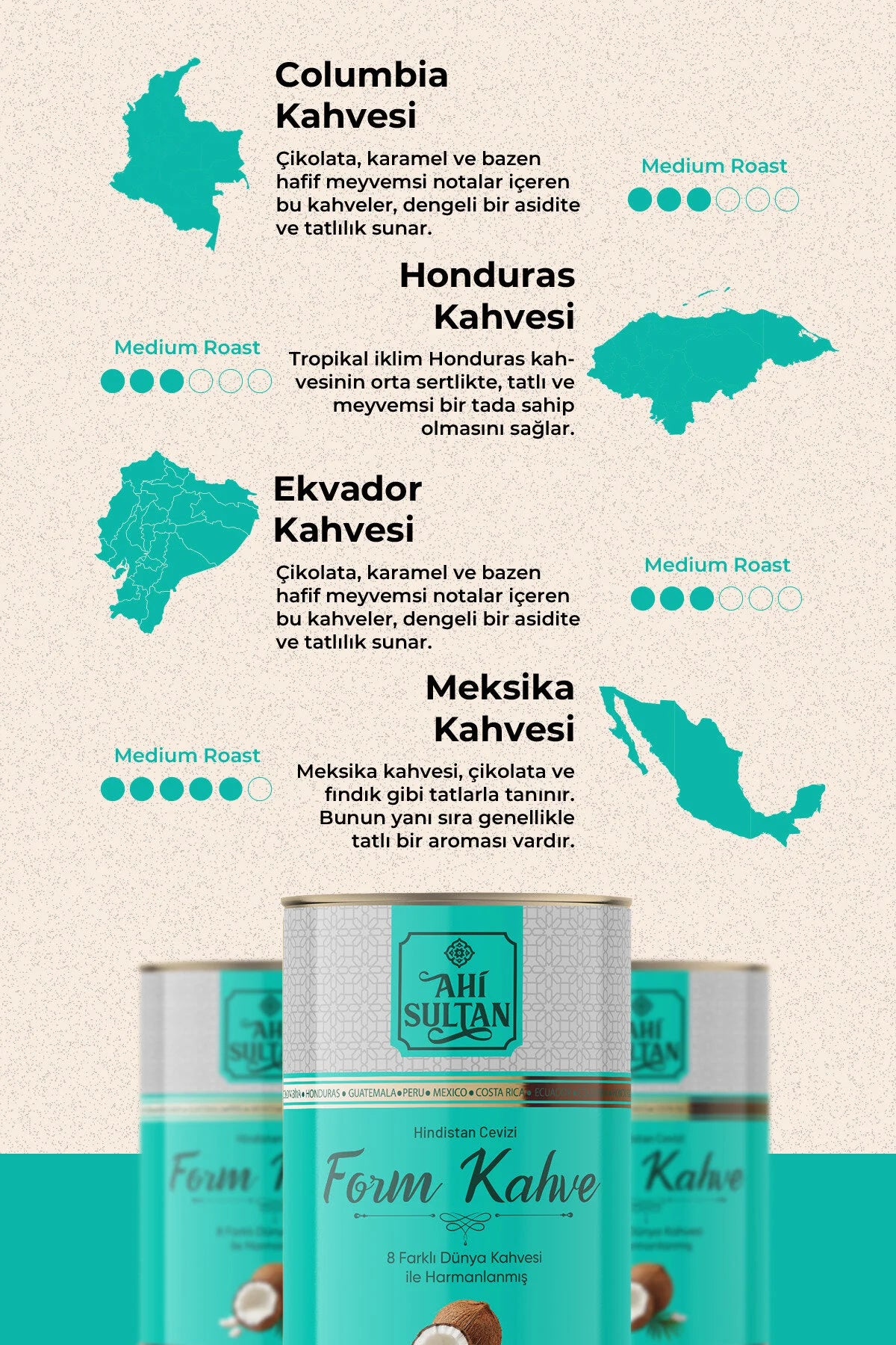 Ahi Sultan Kokos Koffie -100g