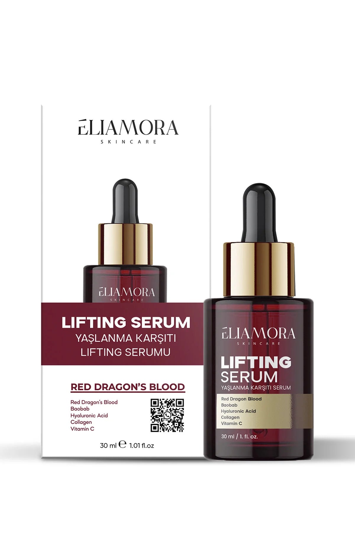 ELIAMORA Lifting Serum Red Dragon's Blood 30 ml | Anti-Aging Gezichtsserum met Hyaluronzuur, Collageen en Vitamine C