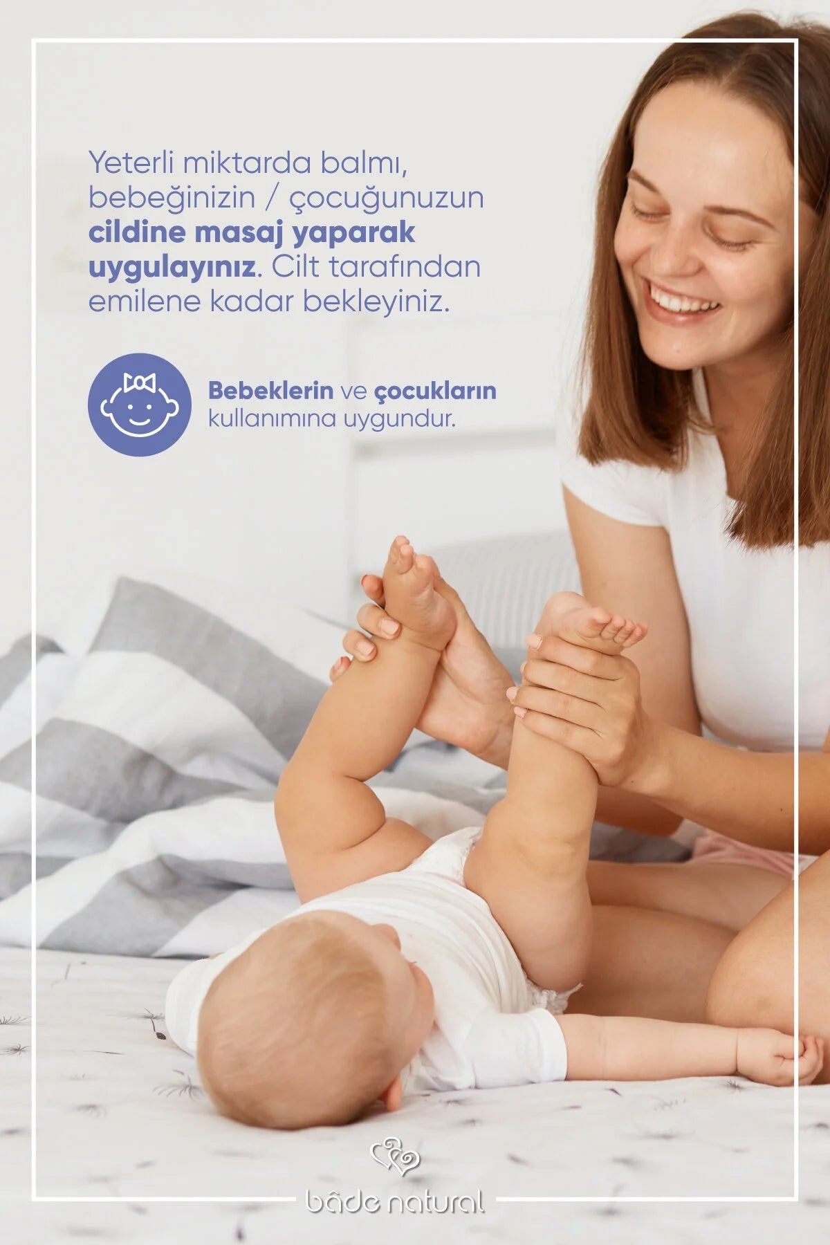 Bade Natural Baby Balm 50 ml | Voedende Babybalsem met Calendula, Rozenolie en Lavendelolie