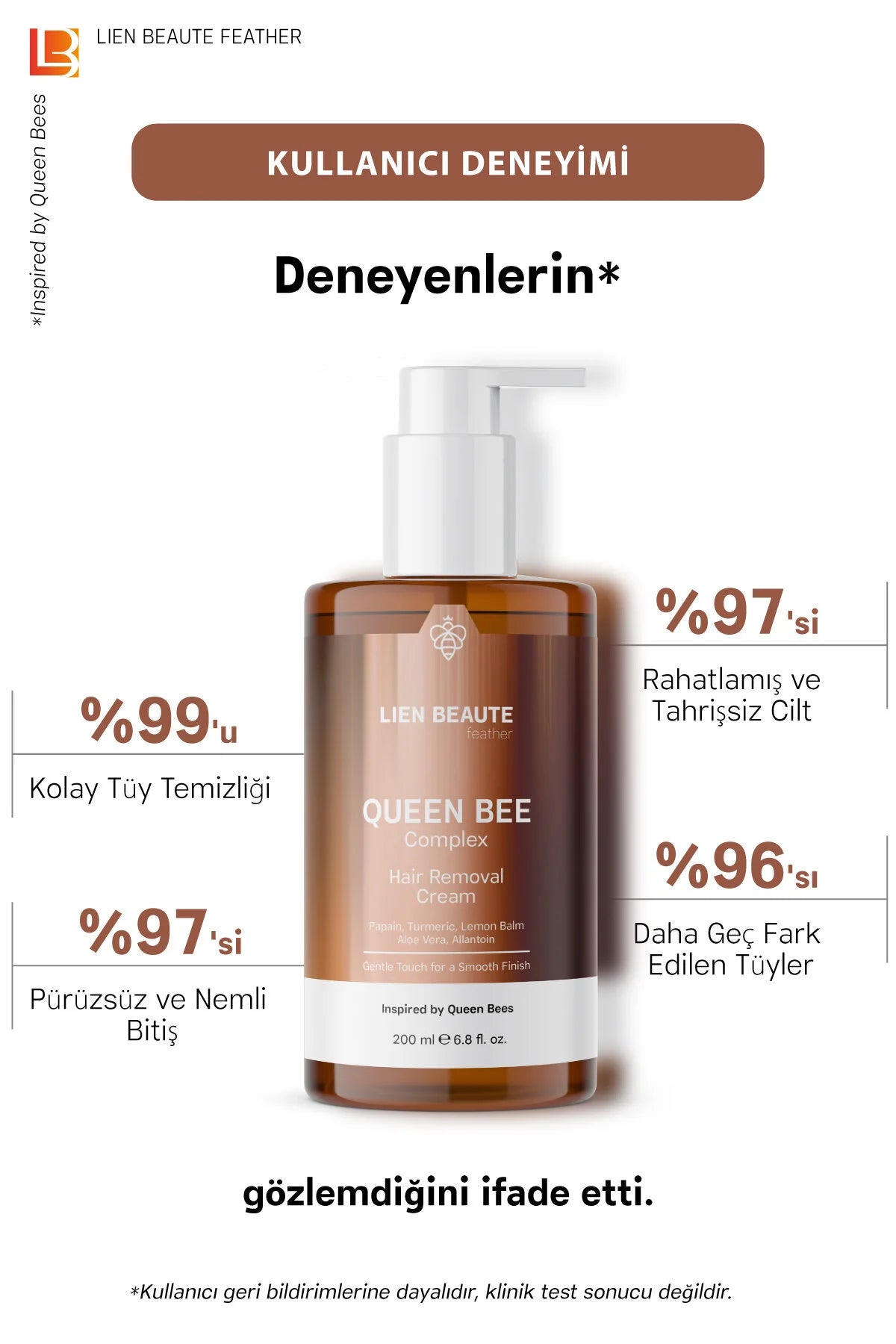 Lien Beaute Queen Bee Complex Ontharingscrème Unisex (Haar Removal Cream)  -200 ml