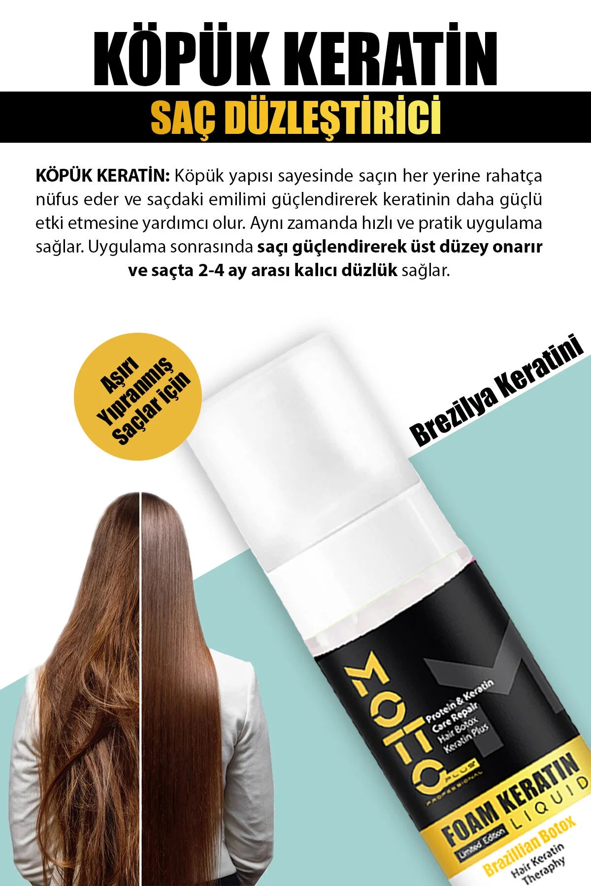 Moito Plus Foam Keratin Liquid Brazilian Botox 175 ml – Keratine Haarverzorging