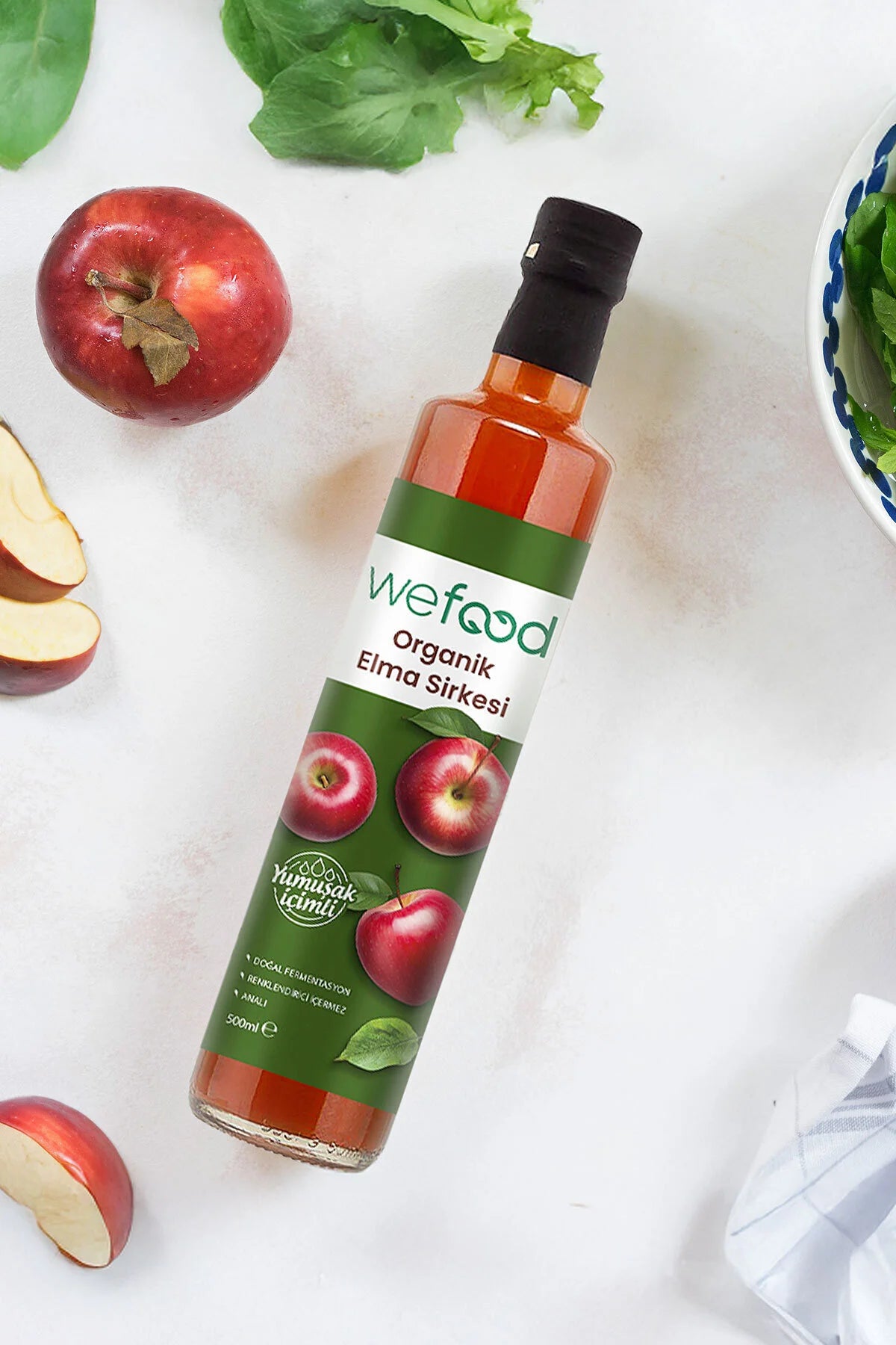 Wefood Appelazijn – 100% Appel – Natuurlijk Gefermenteerde Appelazijn – 500 ml
