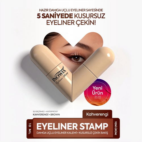 Inowia by Yuza Beauty Eyeliner Stamp – Waterproof Dual Stamp – Intense Brown / Kahverengi