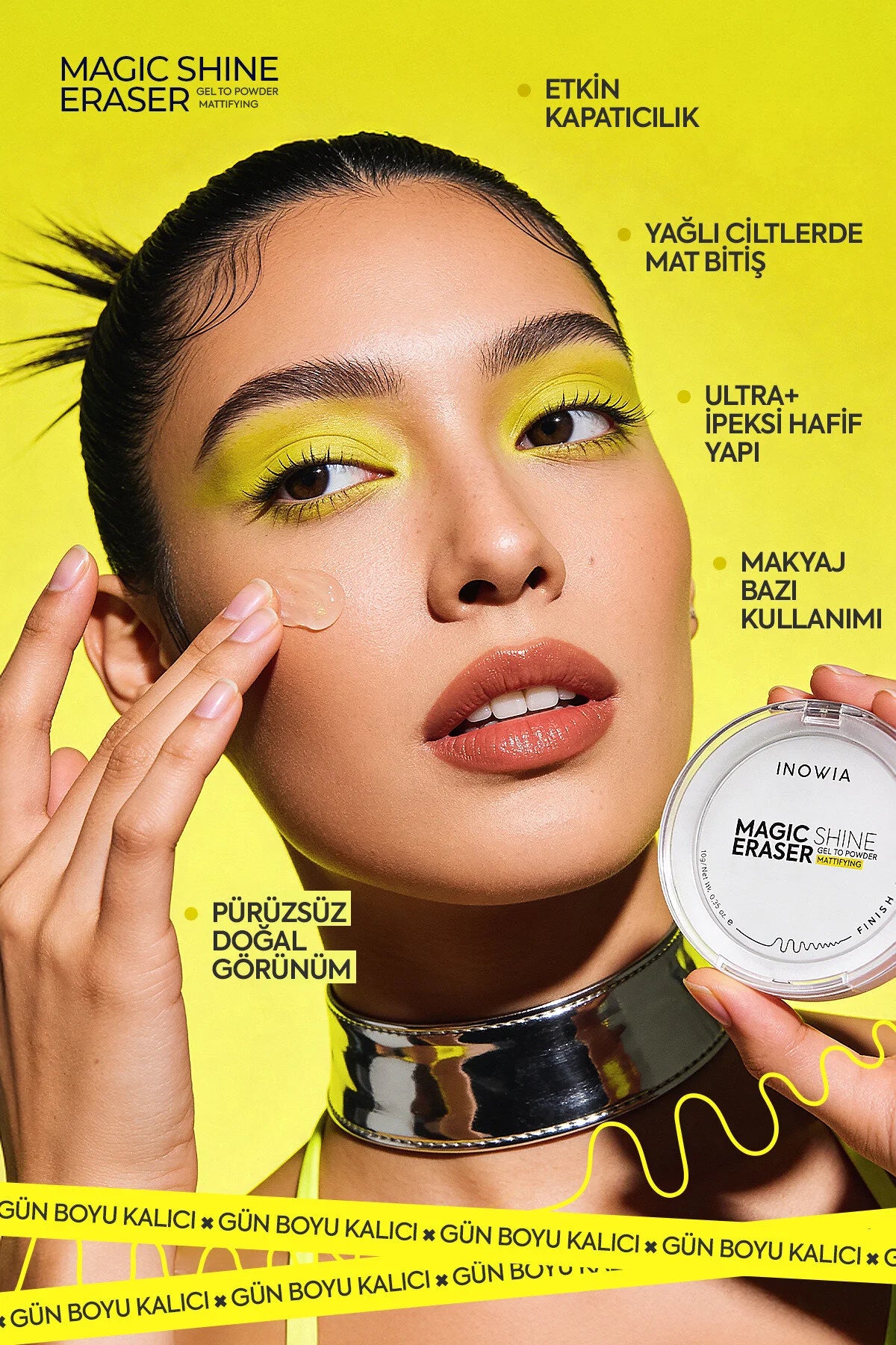 Inowia Magic Shine Eraser Gel to Powder – Mattifying Face Powder – 10 g – Vegan