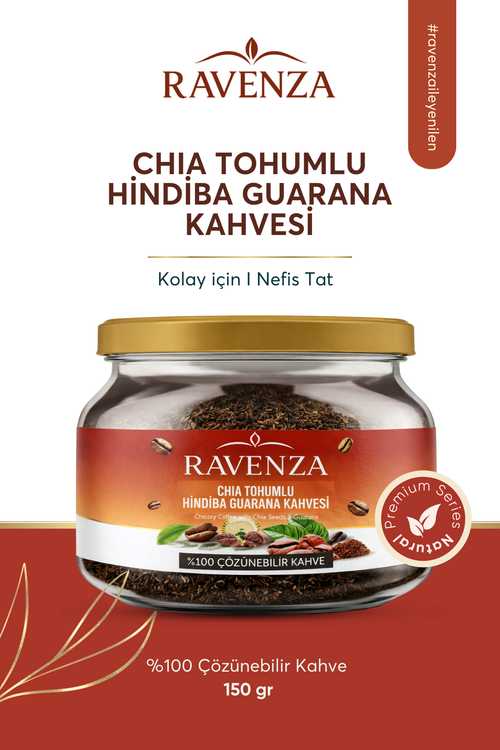 Ravenza Chicory (Hindiba) Koffie met Chiazaad & Guarana - Oploskoffie - 150 g
