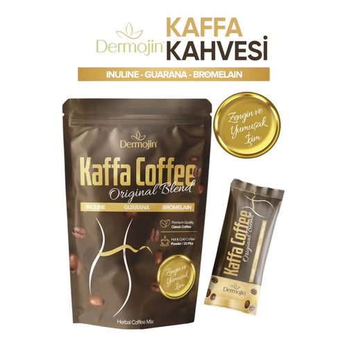 Dermojin Kaffa Koffie – Inuline, Bromelaïne & Guarana – Oploskoffie – 20 Sachets – 100 g