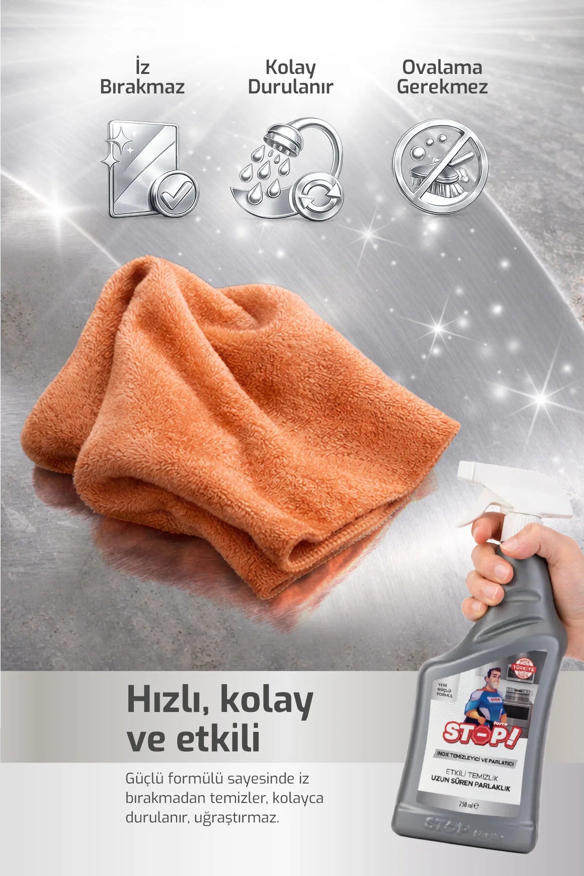 STOP Forte Inox Reiniger & Polijstmiddel 750 ml
