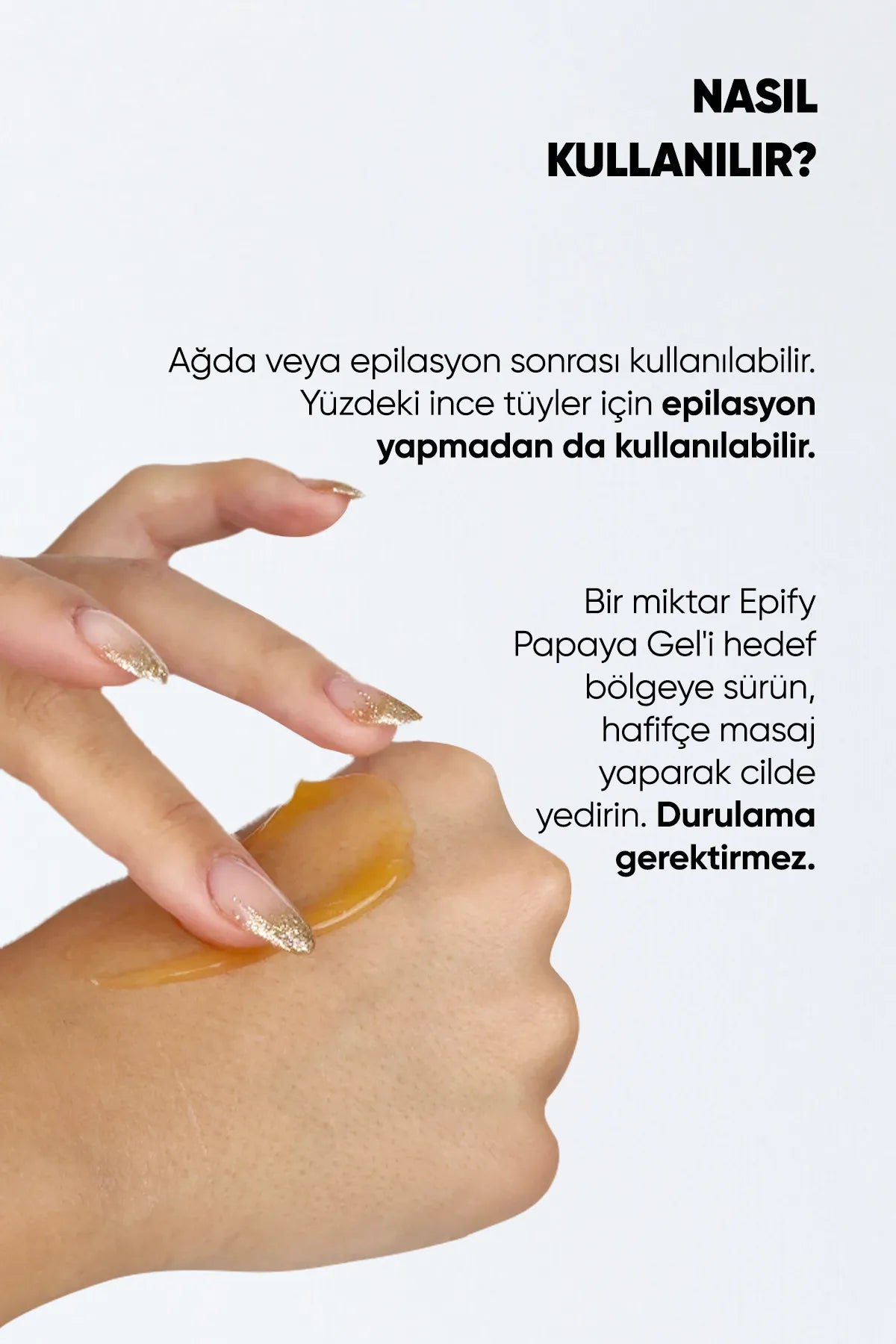Epify Superfruit Post Epilation Papaja Gel Soothing Effect Thins Hair Gradually - Gel voor Na-Epilatie - Verzachtend effect - Vetraagt de epilatiecyclus - Kalmeert+Verzacht+Vernieuw huid na het epileren met kracht van papaja-ananas-curcumine - 75 ml