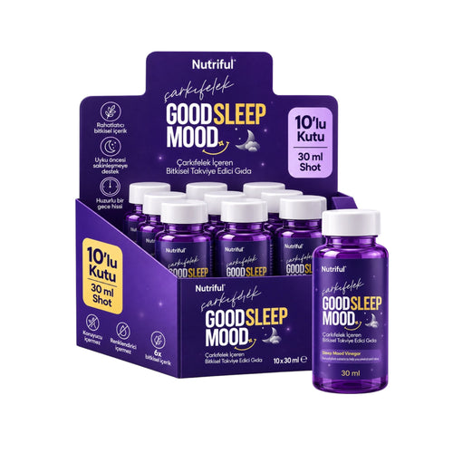 Nutrifull Good Sleep Mood – Kruiden Shot met Passiebloem, Valeriaan & Citroenmelisse – Bosvruchtensmaak – 10 x 30 ml