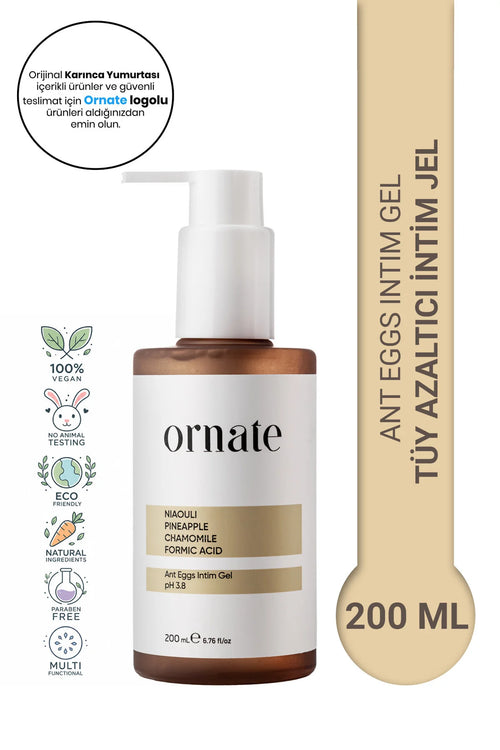 Ornate Intieme Wasgel pH 3.8 – Niaouli, Ananas & Kamille – Voor Gevoelige Huid – 200 ml