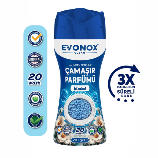 EVONOX Clean İstanbul Çamaşır Parfümü 210 gr – Ferah Çiçek Kokulu In-Wash Scent Booster