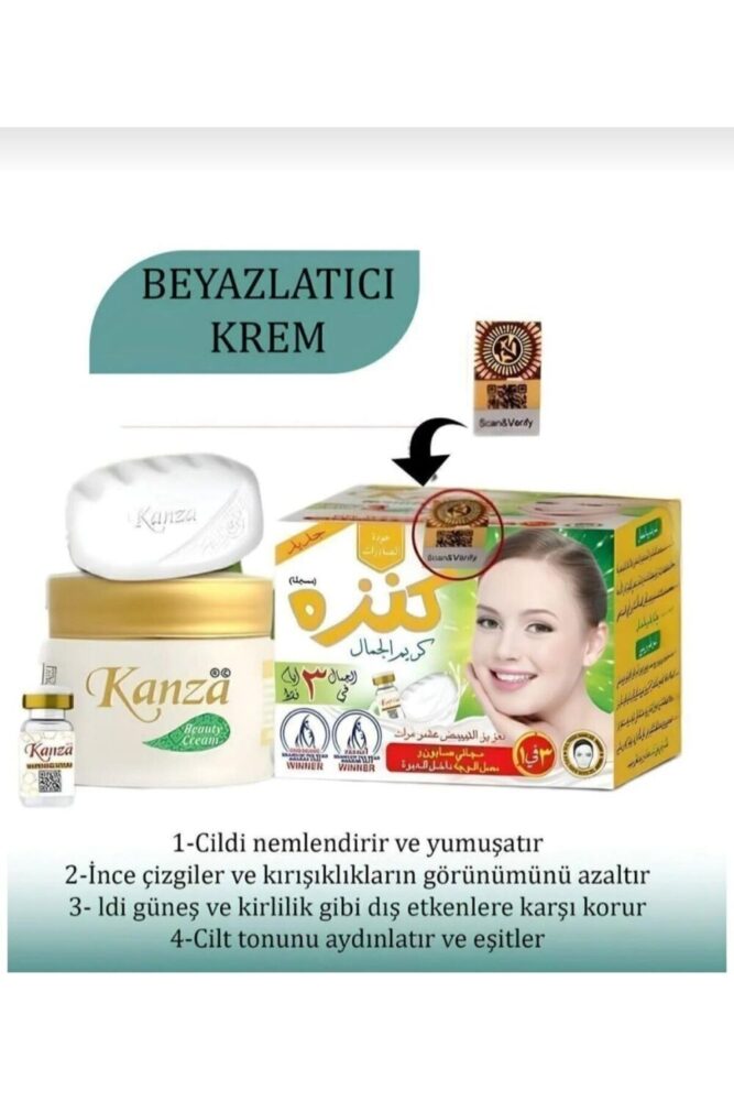 Kanza Beauty 5 in 1 Cream – Gezichtscrème met Kojic Acid, Alpha Arbutin & Vitamine B6 – Verzorgende Crème voor een Egale Uitstraling