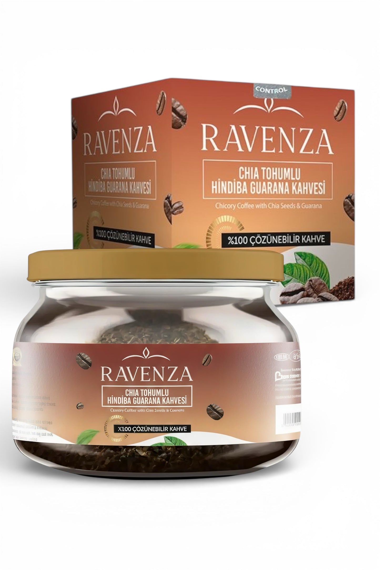 Ravenza Chicory (Hindiba) Koffie met Chiazaad & Guarana - Oploskoffie - 150 g