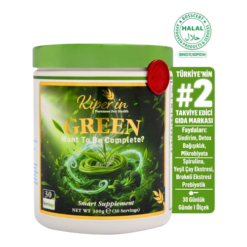 Kiperin Green Smart Supplement – Spirulina, Broccoli, Groene Thee & Inuline – Poedermix – 300 g – 30 Porties