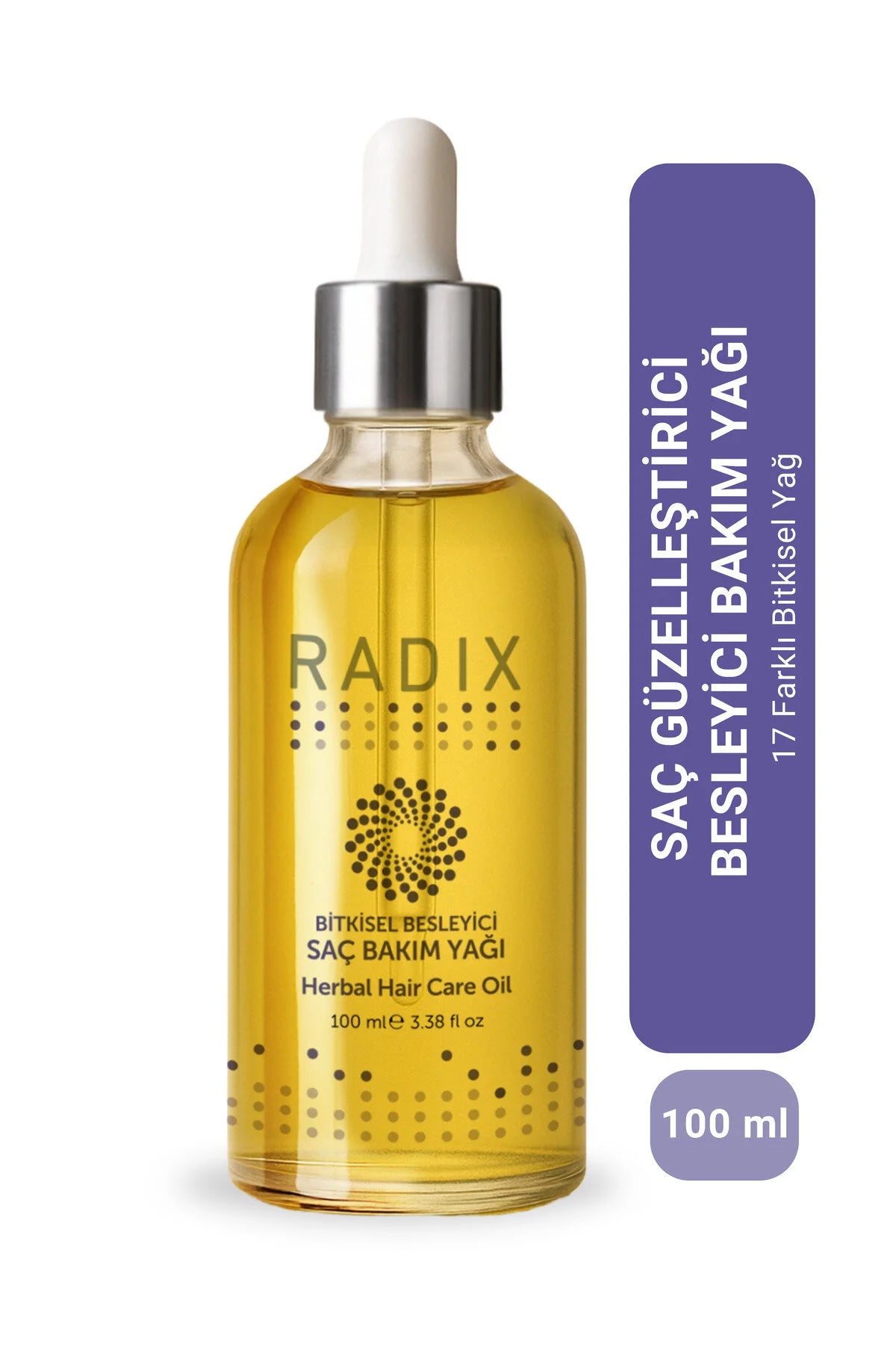 Radix Herbal Hair Care Oil 100 ml – 17 Plantaardige Oliën – Voedende Haar- & Hoofdhuidolie