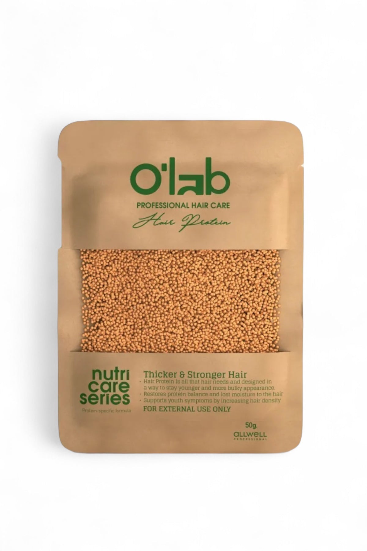 Olab Professionele Haar Proteïne Haarmasker - O'lab Haarverzorging - Dikker & Sterker haar - Jonger & Voller blijven uitzien - Herstelt de proteïnebalans & Vochtverlies in het haar - Ondersteunt jeugdsyptomen door de haardichtheid te verhogen - 50 gr