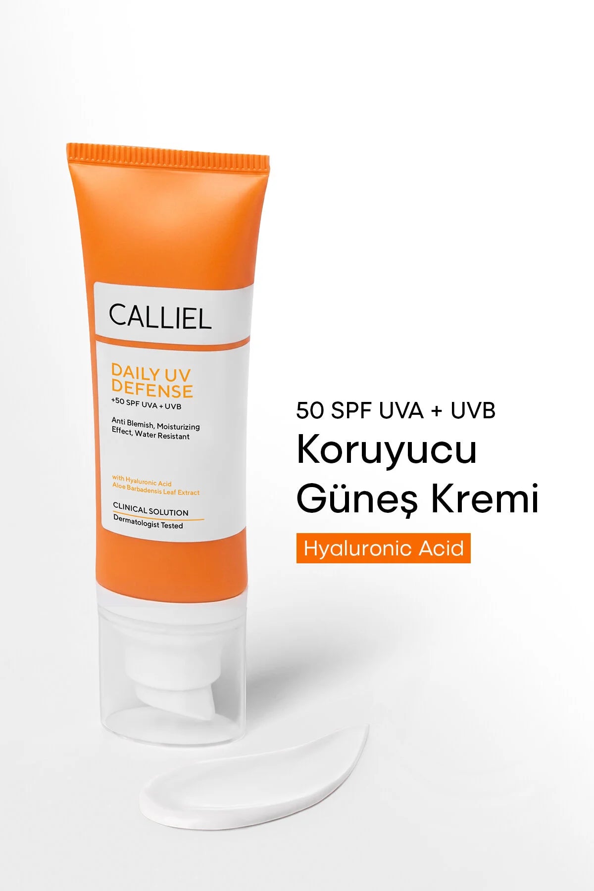 CALLIEL Daily UV Defense SPF50+ Zonnebrandcrème 80 ml | UVA + UVB Bescherming | Waterbestendig | Met Hyaluronzuur & Aloë Vera