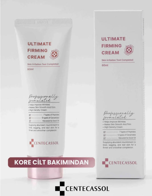 Centecassol Ultimate Firming Cream Whitening & Wrinkle Improvenment - Koreaanse cosmetica 7 soorten peptiden 5 soorten ceramiden + Macadamia-zaadolie - Anti-veroudering Voedt een vermoeide + slappe en doffe huid - Stevig + Glad - Getest - 80 ml