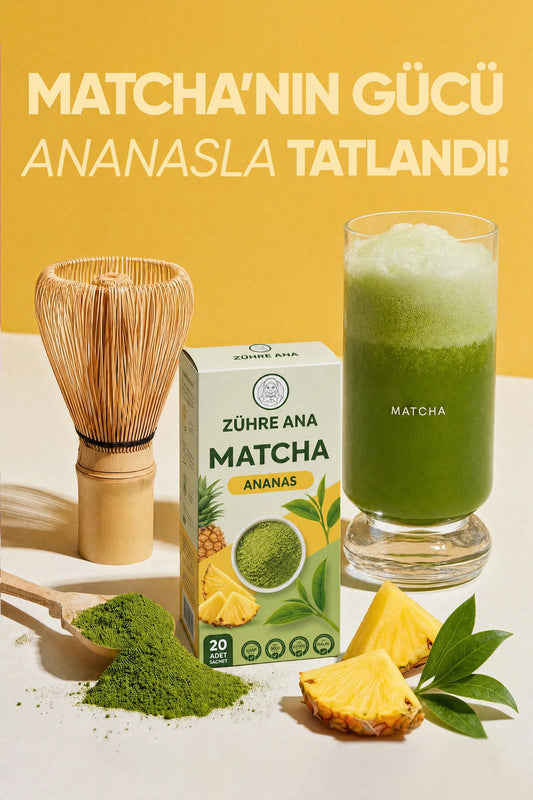 Zühre Ana Matcha Ananas – Kruidenthee met Groene Thee & Ananas – 20 Sachets x 8 g