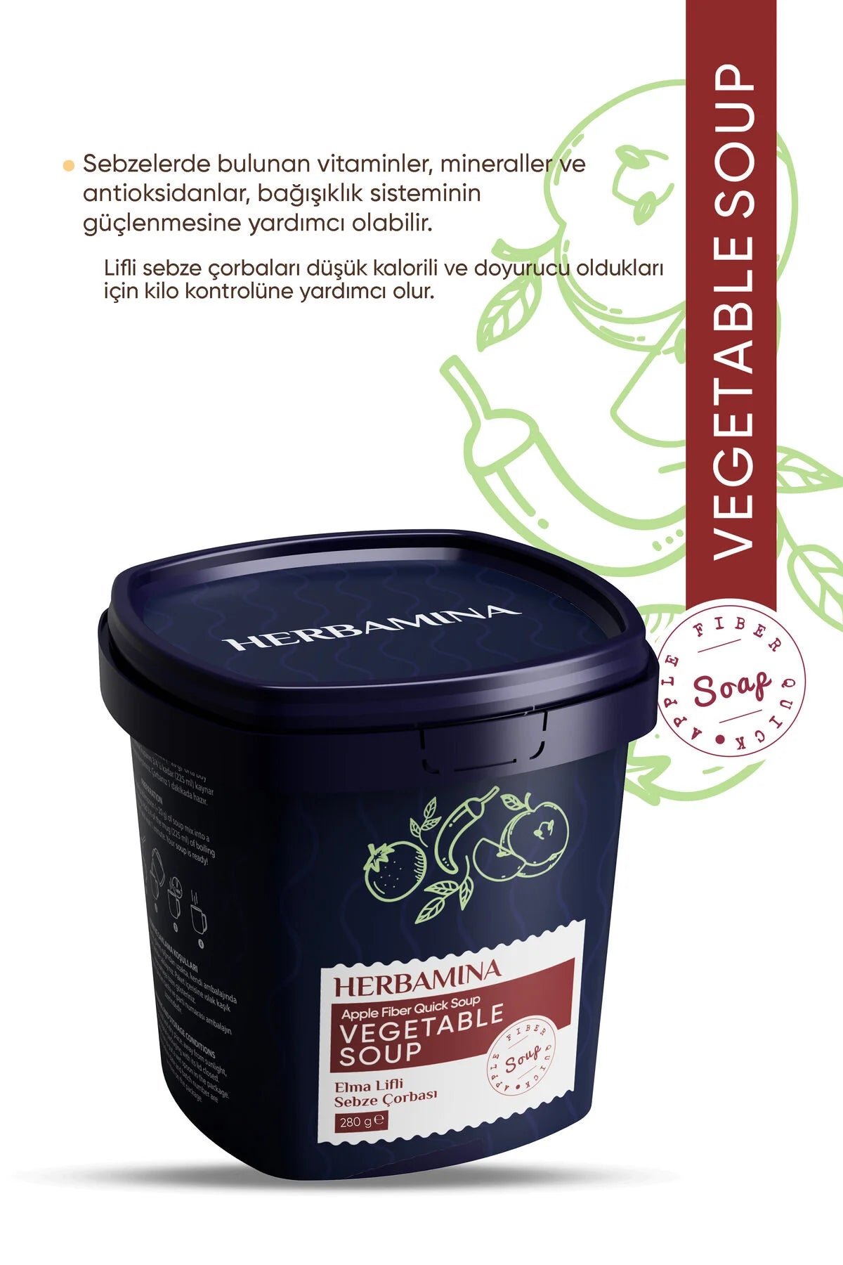 Herbamina Vegetable Soep Appelvezel Groentensoep-280gr