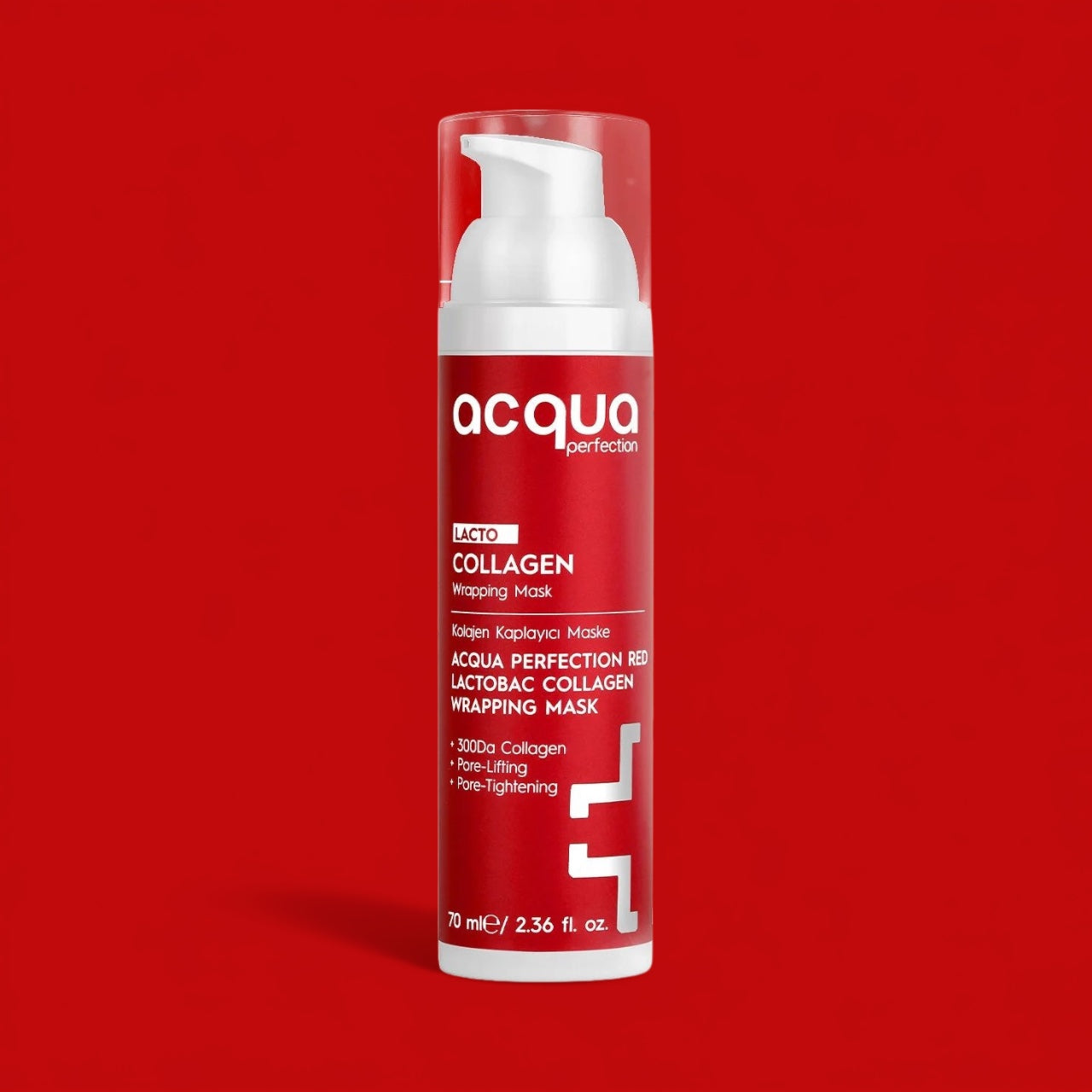 Acqua Perfection Red Lacto Collagen Wrapping Mask - Afpelbaar Collageenmasker - Gezichtmasker - 300Da Collagen - Peel-off masker - Poriënverfijnend & Verstevigend - Alle huidtypen - 70 ml