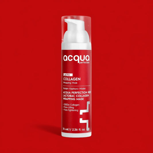 Acqua Perfection Red Lacto Collagen Wrapping Mask - Afpelbaar Collageenmasker - Gezichtmasker - 300Da Collagen - Peel-off masker - Poriënverfijnend & Verstevigend - Alle huidtypen - 70 ml