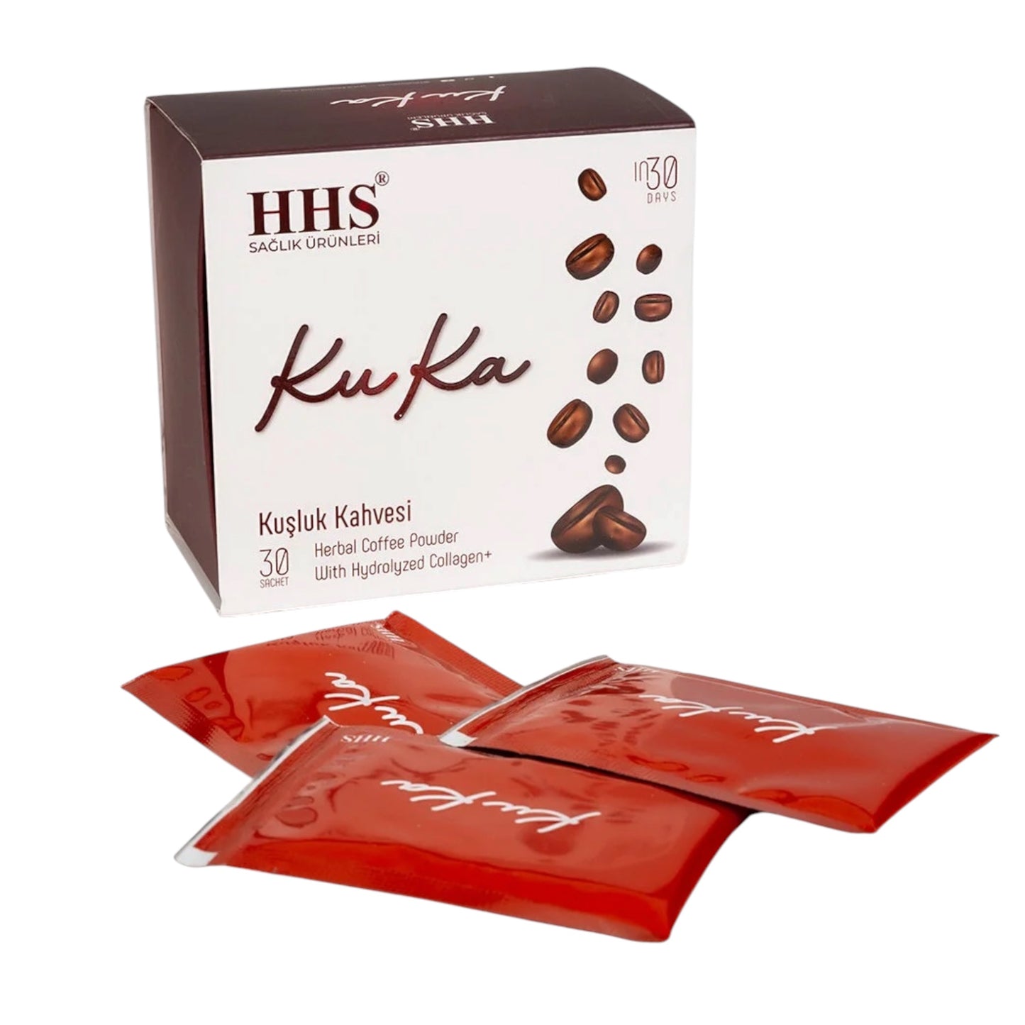 HHS KuKa Coffee – Kruidenkoffie met Collageen & Vitamine C – 30 Zakjes