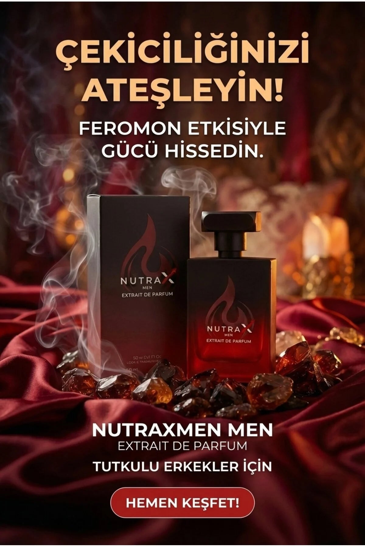 Nutrax Men Extrait de Parfum Heren - Langdurige Herenparfum - Houtachtige & Kruidige Geur - 50 ml