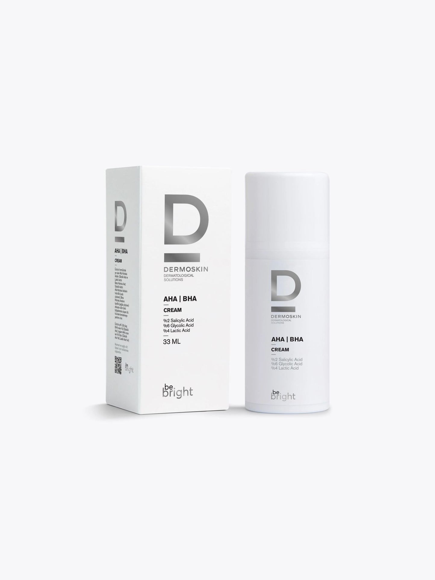 Dermoskin Cream - AHA+BHA 2%Salicylzuur (BHA) 6%Glycolzuur (AHA) 4%melkzuur (AHA) Effectiever bij verwijderen van Kleurverschillen Vlekken Fijne lijntjes Rimpels Littekens Mee-eters Verhelderen van de huid Geschikt voor normale en vette huid - 33 ml