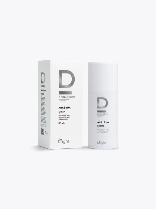 Dermoskin Cream - AHA+BHA 2%Salicylzuur (BHA) 6%Glycolzuur (AHA) 4%melkzuur (AHA) Effectiever bij verwijderen van Kleurverschillen Vlekken Fijne lijntjes Rimpels Littekens Mee-eters Verhelderen van de huid Geschikt voor normale en vette huid - 33 ml