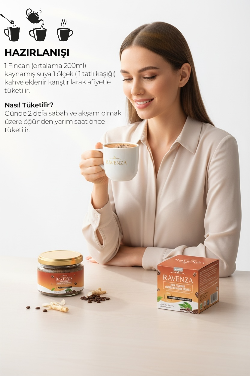 Ravenza Chicory (Hindiba) Koffie met Chiazaad & Guarana - Oploskoffie - 150 g