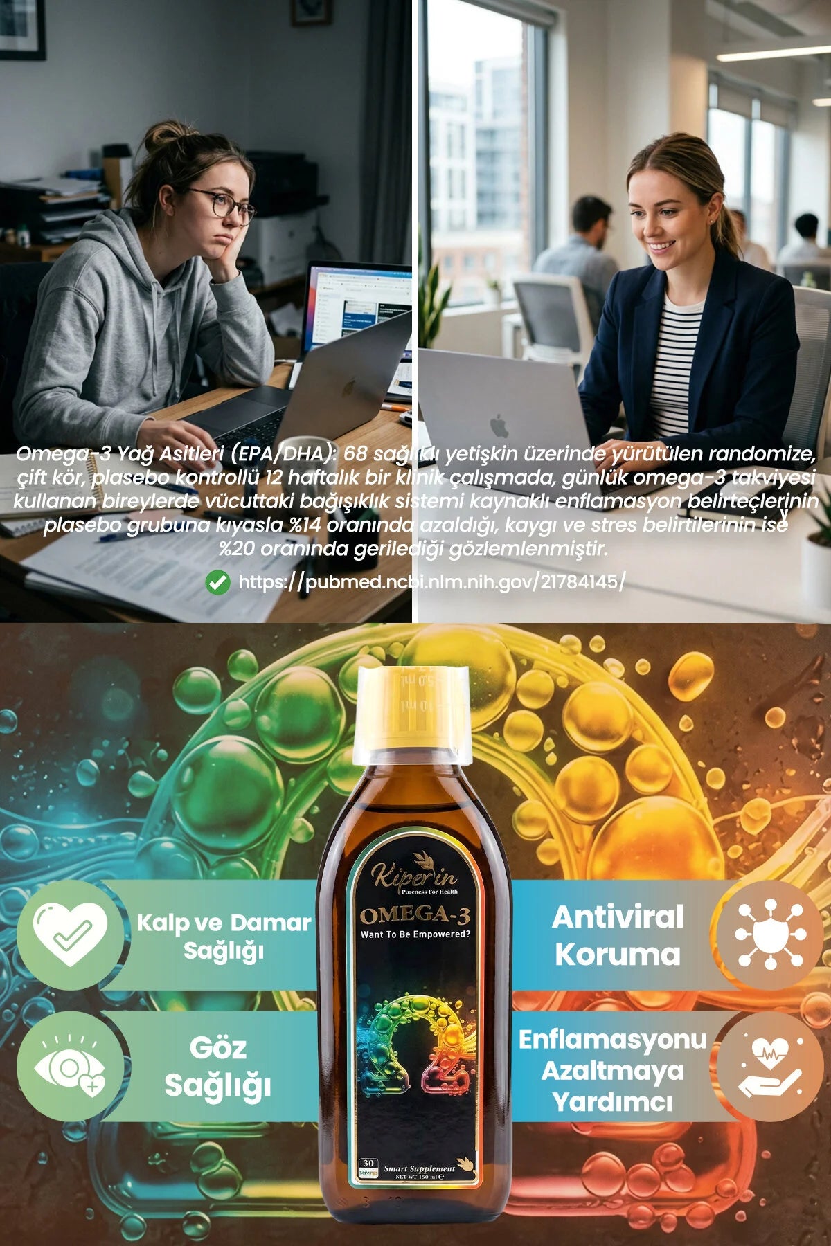 Kiperin Omega-3 Vloeibare Visolie 150 ml | Met EPA, DHA, Vitamine A & E | Tutti Frutti Smaak | 30 Porties