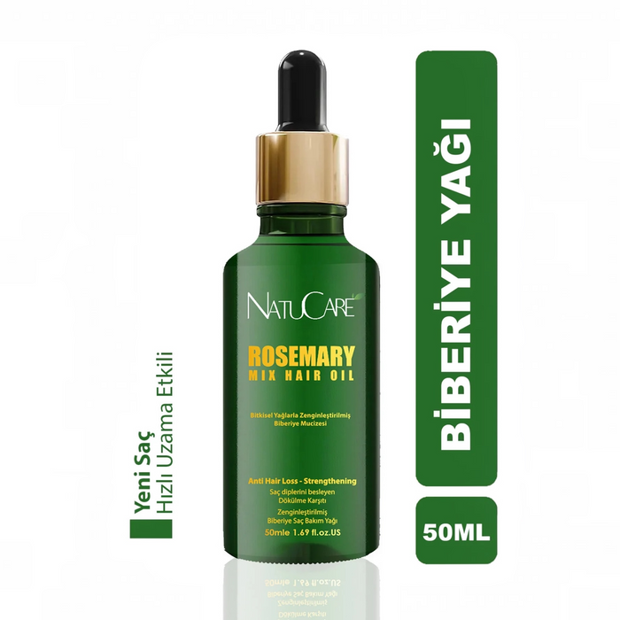 NatuCare Rosemary Mix Hair Oil 50ml | Rozemarijn Haarolie tegen Haaruitval en voor Haargroei