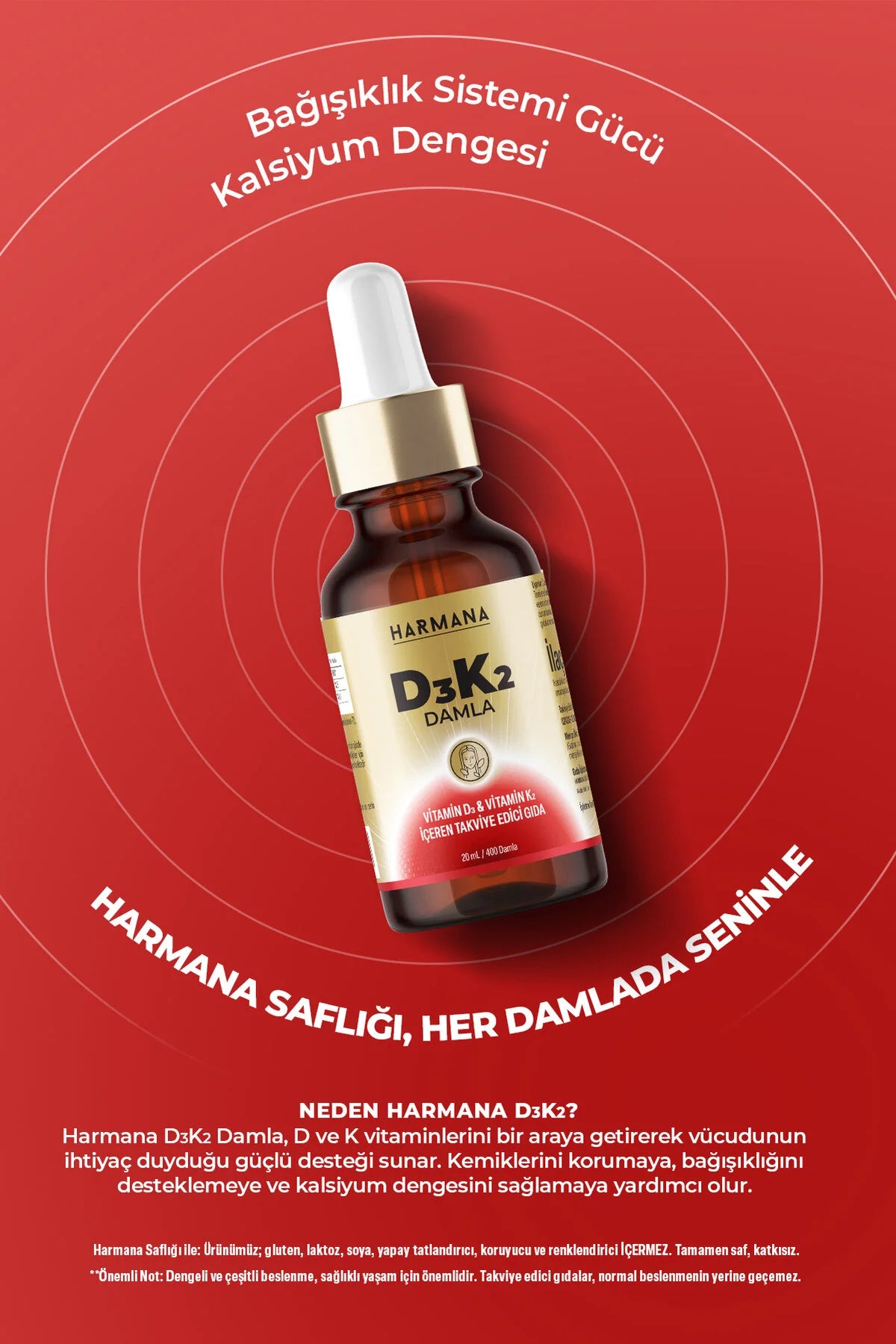 Harmana Vitamine D3 & K2 Druppels 20 ml