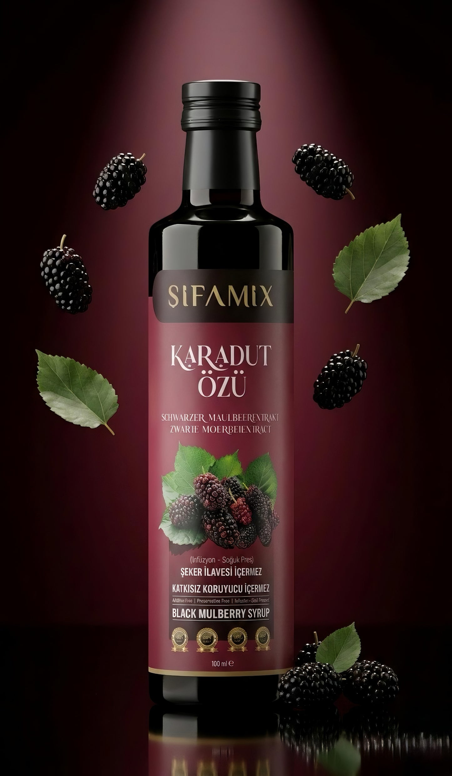 Şifamix Karadut Özü – Natuurlijke Zwarte Moerbei Siroop 150g | Zonder Toegevoegde Suiker