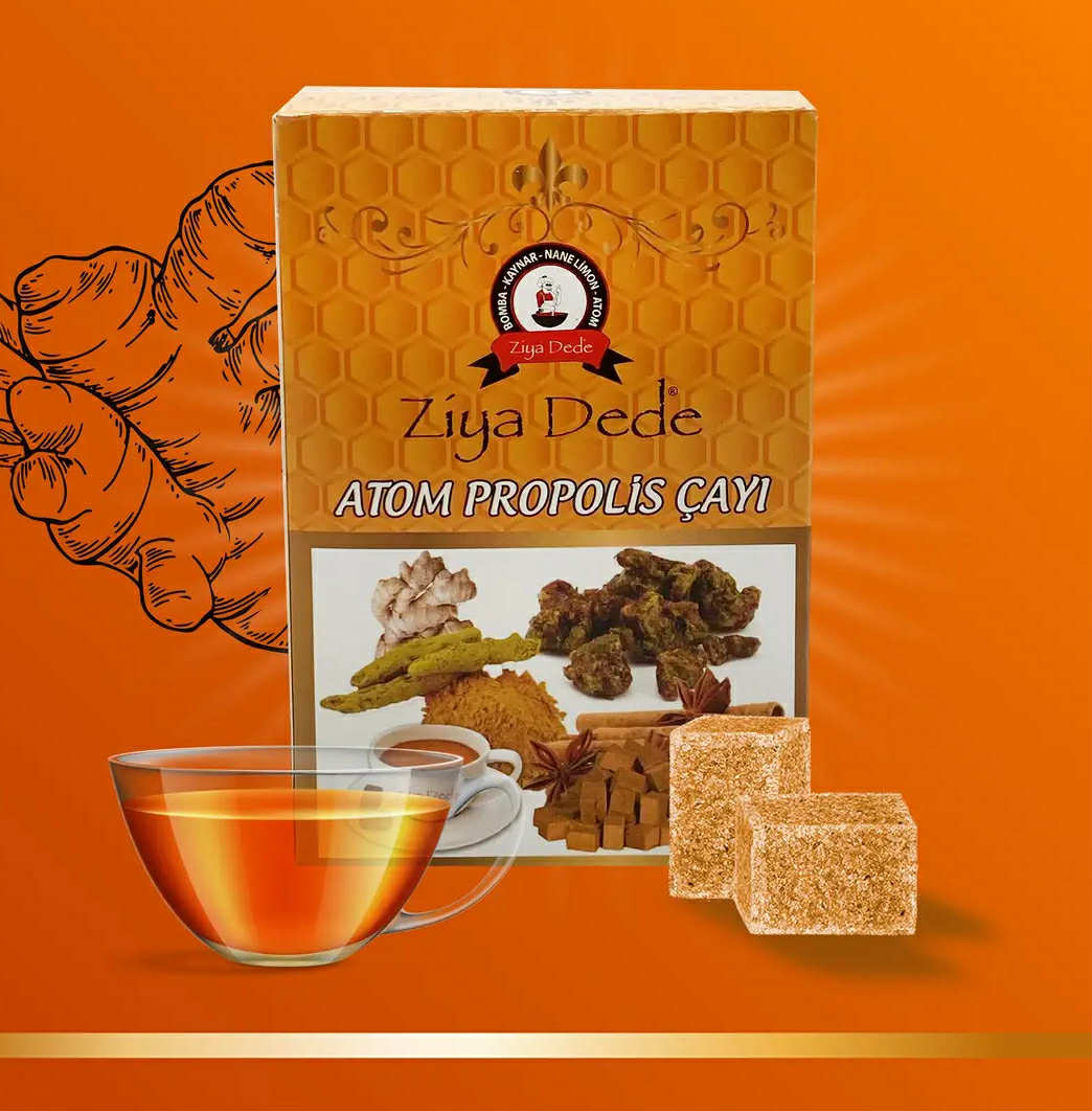 Ziya Dede Atom Çayi - Detox en Energie Thee - Verlaagt het suiker- en cholesterolgehalte in het bloed - Goed bij maagklachten en pijn - Kruidenmix Thee - 150 gr