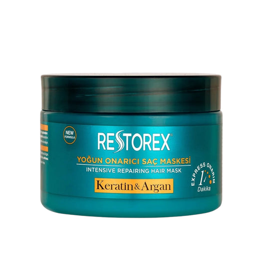 Restorex Keratin & Argan Haarmasker 300ml | Intensief Herstellend voor Beschadigd Haar
