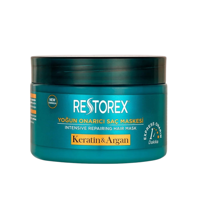 Restorex Keratin & Argan Haarmasker 300ml | Intensief Herstellend voor Beschadigd Haar
