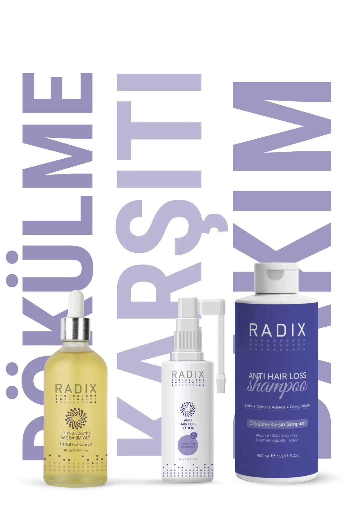 Radix Anti Hair Loss Shampoo 400 ml – Biotine, Centella Asiatica & Ginkgo Biloba – SLS/SLES Vrij