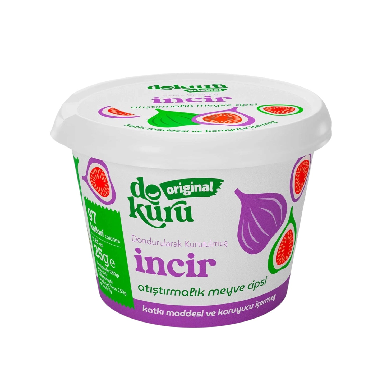 Dokuru Original Freeze Dried Incir | Gevriesdroogde Vijgen Snack 25 g