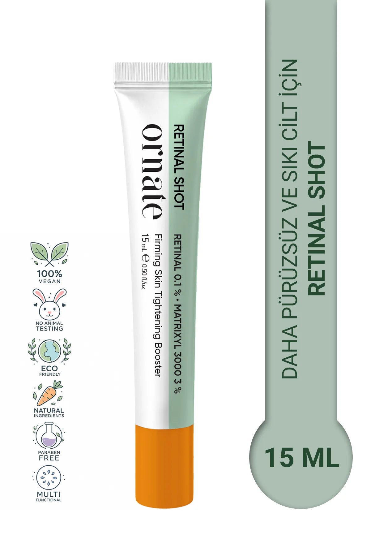 Ornate Retinal Shot 0,1% – Verstevigende Nachtbooster met Matrixyl 3000 3% – 15 ml
