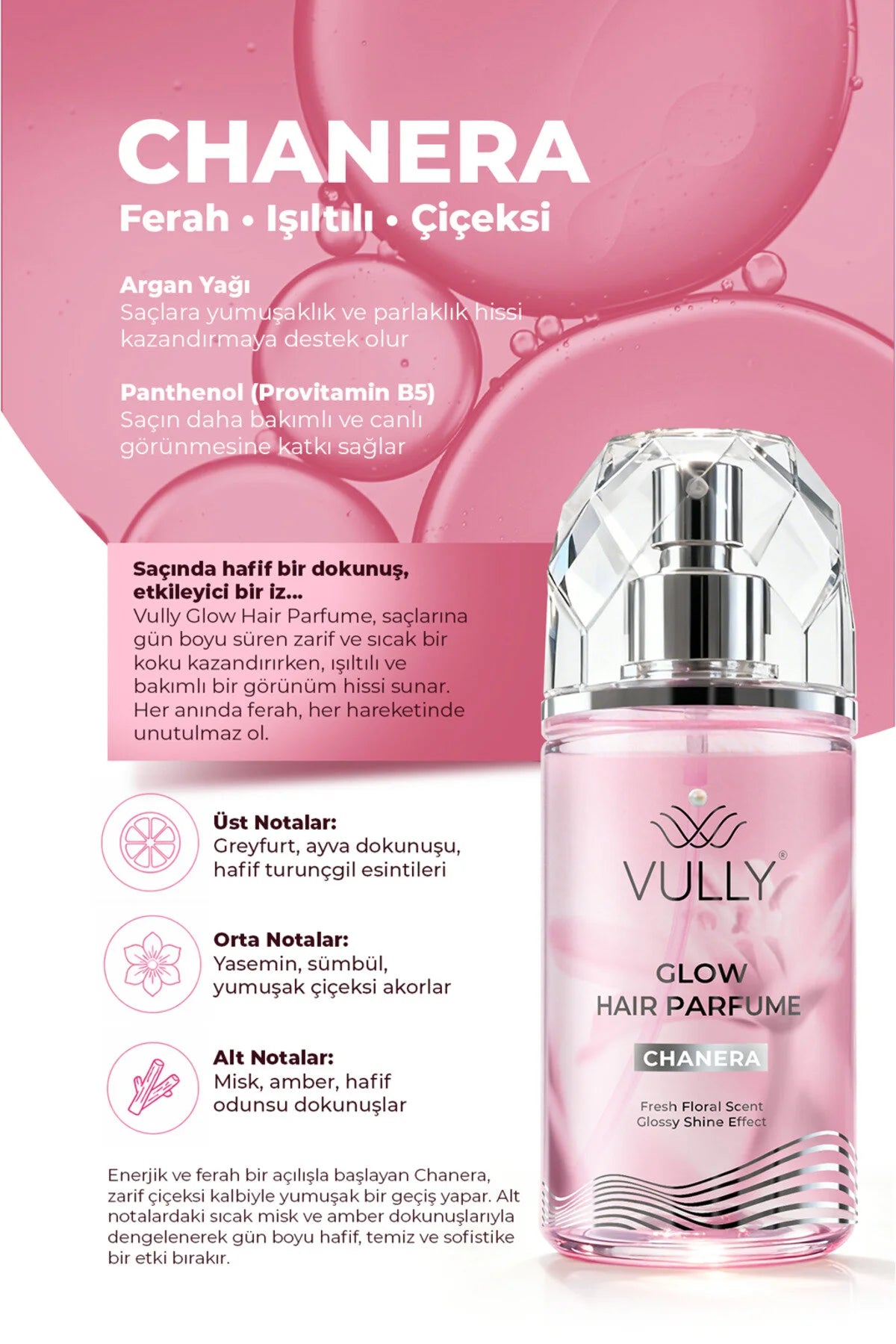 Vully Glow Hair Parfume Chanera 100 ml