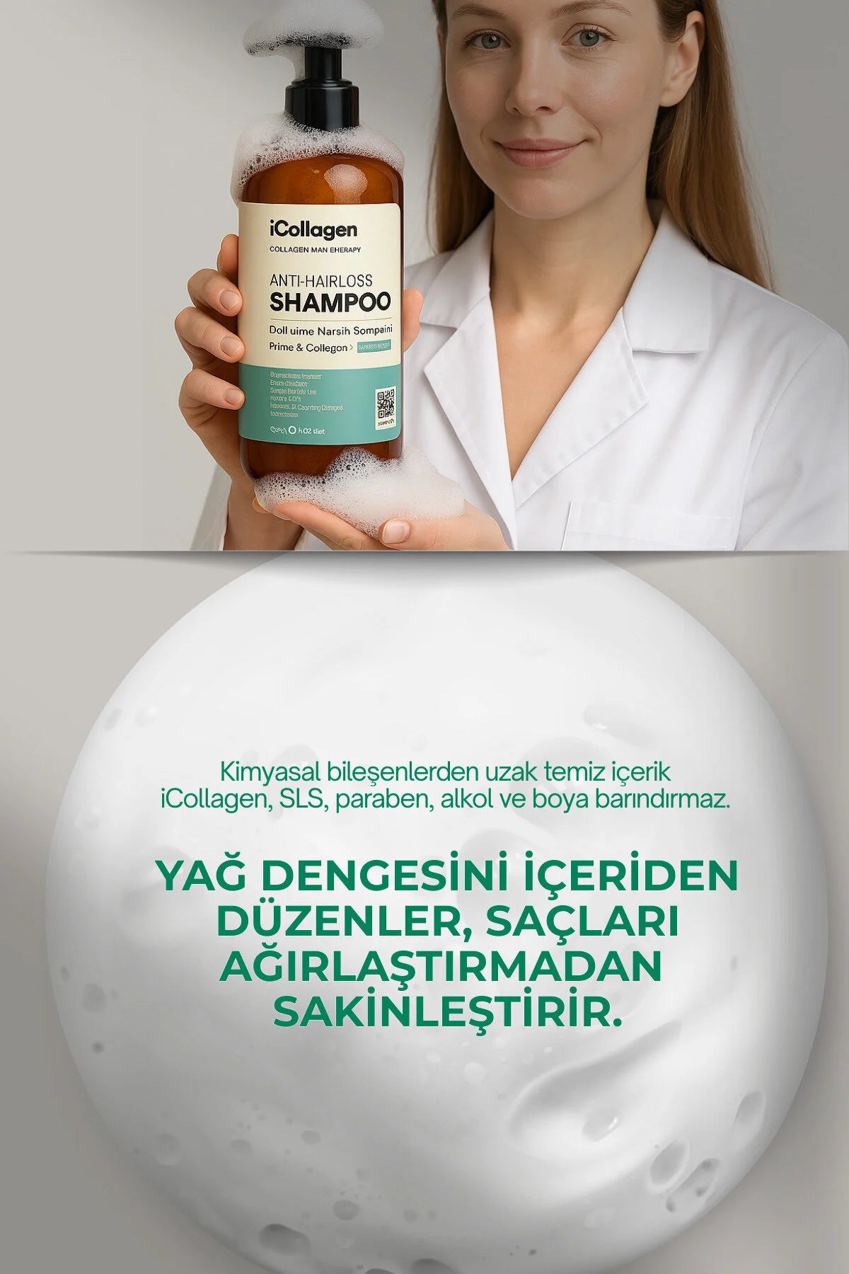 iCollagen Anti-Hairloss Shampoo | Collagen Hair Therapy