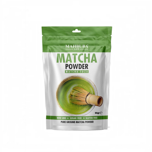 Mahbuba Life Matcha Powder – 100% Pure Matcha Poeder – Suikervrij & Glutenvrij – 50 g
