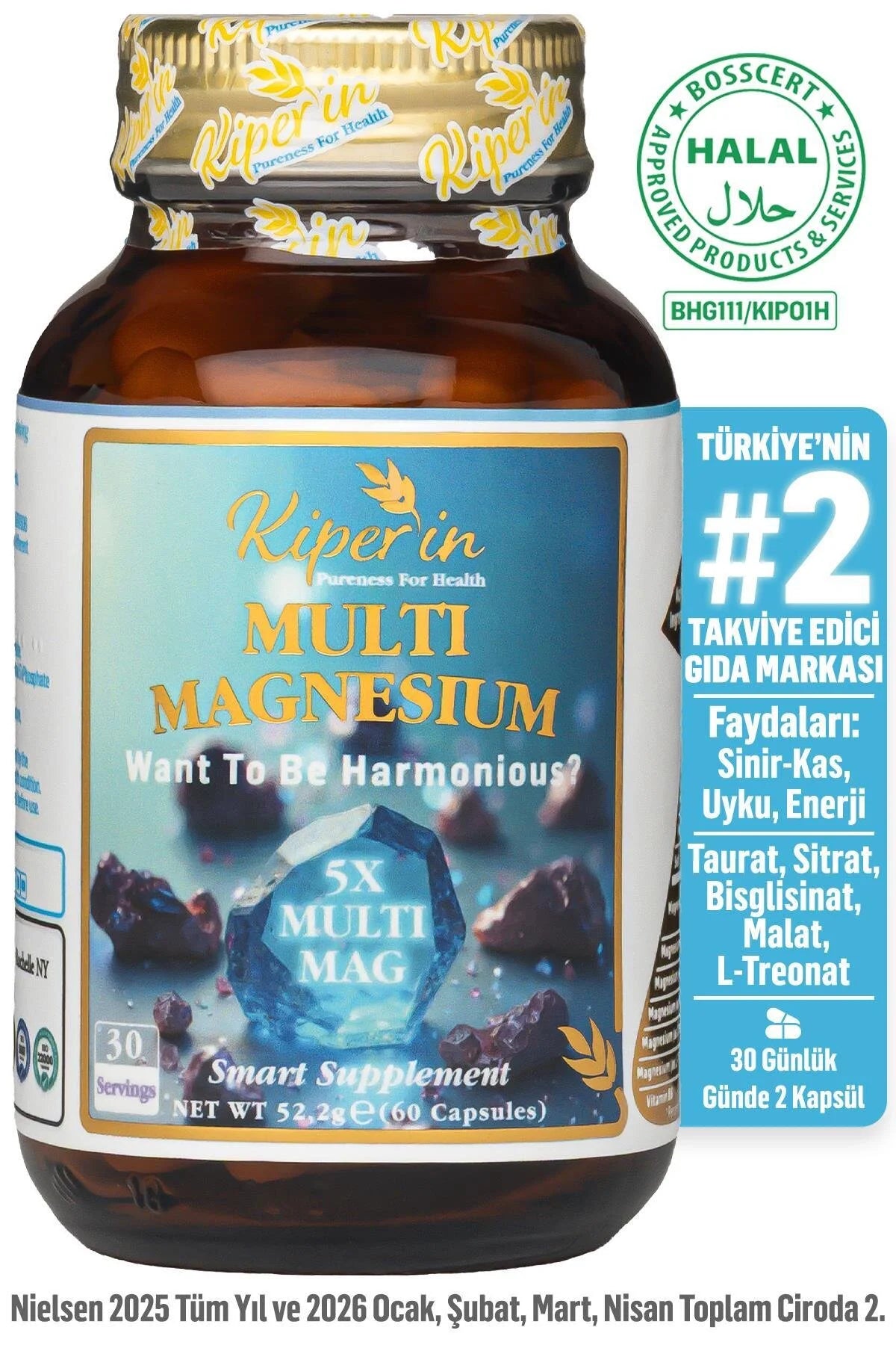 Kiperin Multi Magnesium Complex met Vitamine B6 - 60 Capsules